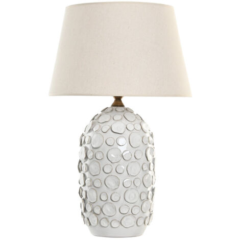 Lampara Sobremesa Porcelana Lino 40X40X64