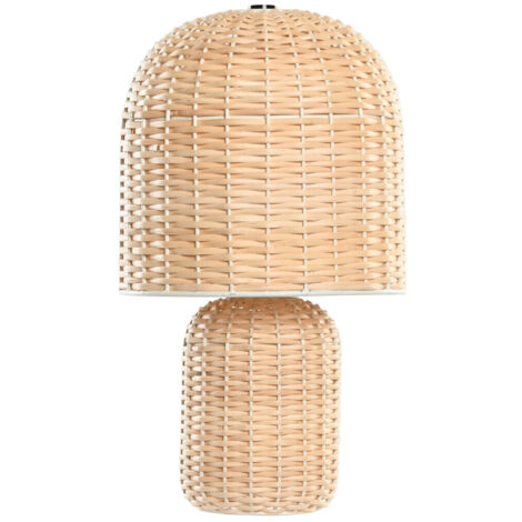 Lampara Sobremesa Ratan 25X25X41 Beige
