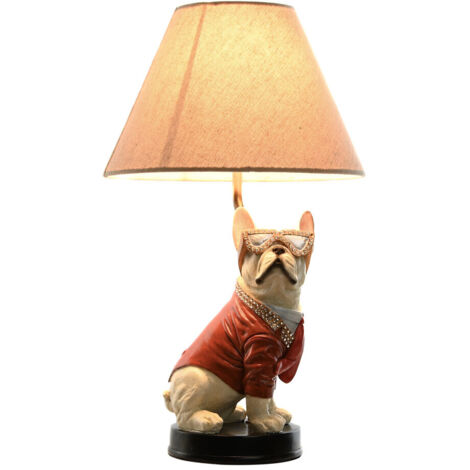 Lampara Sobremesa Resina Metal 26X26X46 Perro