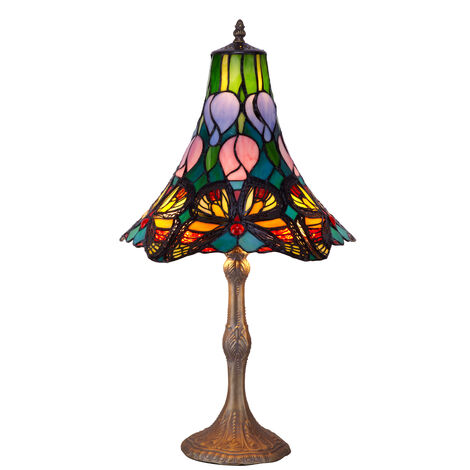 Lámpara Sobremesa Tiffany diámetro 35cm Serie Butterfly 207260