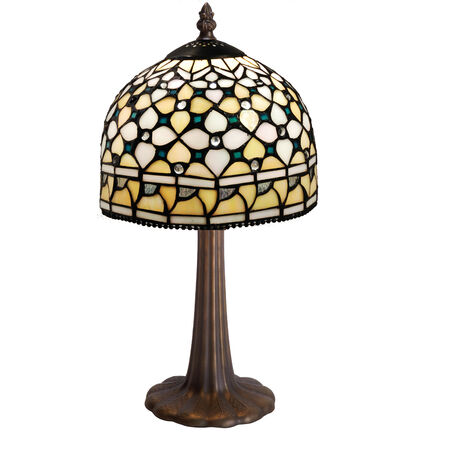 Lámpara Sobremesa Tiffany menor diámetro 20cm Serie Queen 213800P