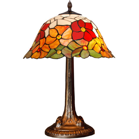 Lámpara Sobremesa y pantalla Tiffany diámetro 40cm Serie Bell 282321