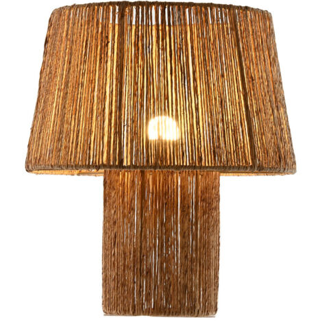 Lampara Sobremesa Yute Metal 37X37X42 Natural