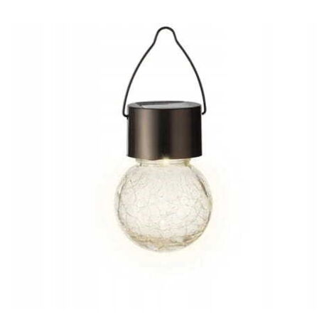 Lámpara solar colgante de cristal para jardín de 9x6 cm