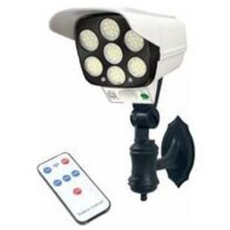 Lámpara solar con sensor de movimiento, 77 LED, para interior y exterior.