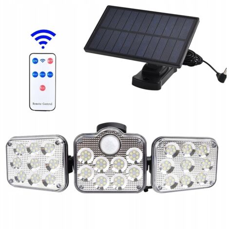 Lámpara solar con sensor de movimiento y control remoto
