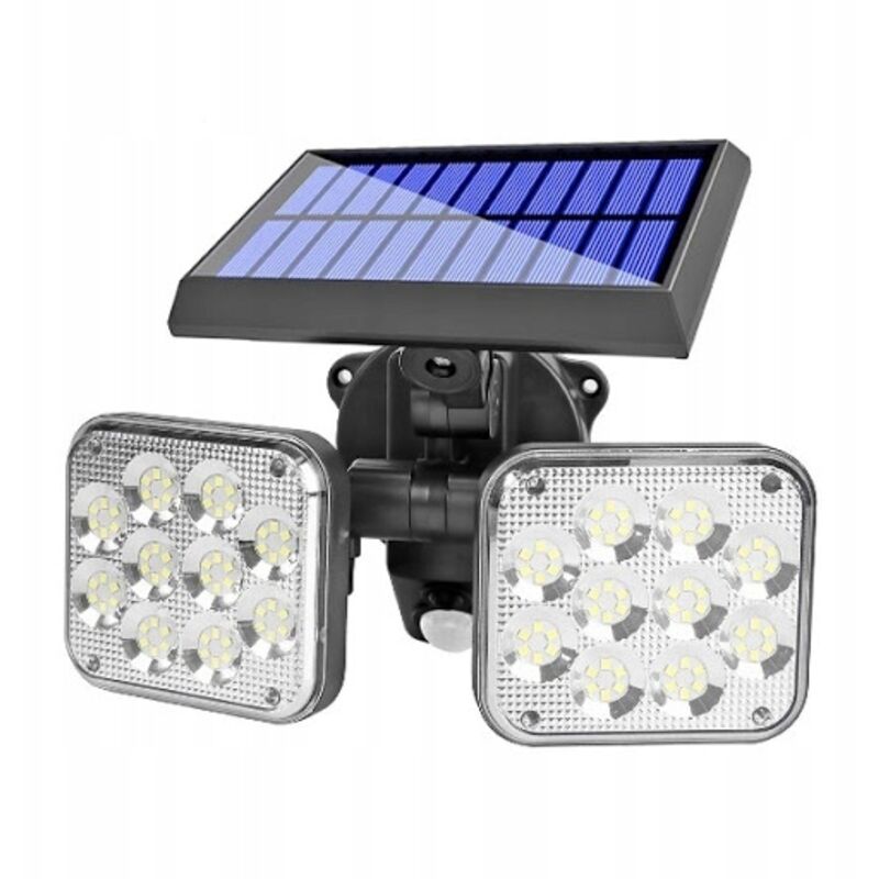 Lámpara solar de 120 LED con sensor de movimiento y crepuscular JD-2108