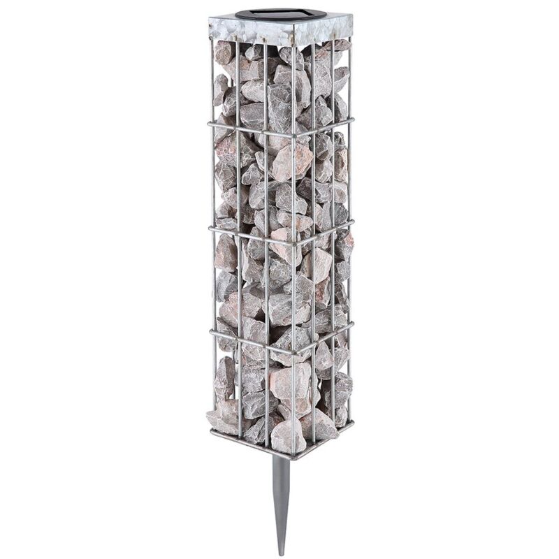 

Lámpara solar de jardín para lámpara solar de exterior Lámpara solar de exterior para relleno, antorcha óptica de gaviones, batería LED, L x H 10x40