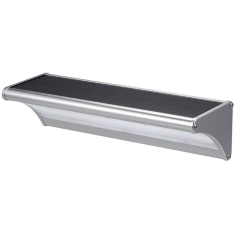 Lámpara solar de pared con sensor de radar – resistente al agua, carcasa de aluminio, para jardín, patio, garaje.