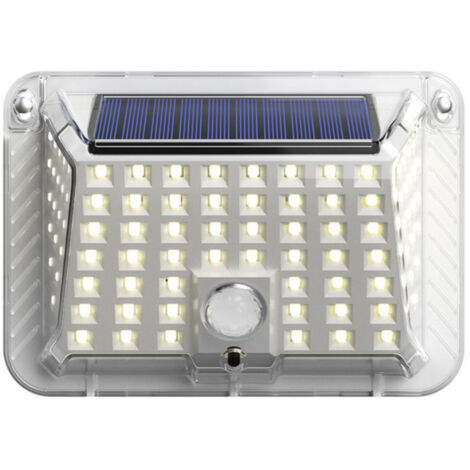 Lámpara solar de tres caras con 100 LED, resistente al agua, para iluminación exterior, jardín o paisajismo.