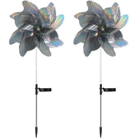 Lámpara solar decorativa LED para jardín con un innovador diseño de lamas, fabricada en PVC y acero inoxidable con 7 LED (33,3 pulgadas) para parques y senderos.