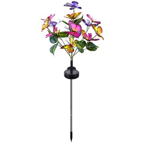 Lámpara solar decorativa mariposa para césped  Iluminación exterior caminos  Alimentación solar resistente IP65  Para patio y jardín  Decoración nocturna