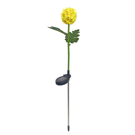 Lámpara solar decorativa para exteriores, ABS/poliéster/acero inoxidable, 74 cm, IP44, con flores multicolores [1 unidad]