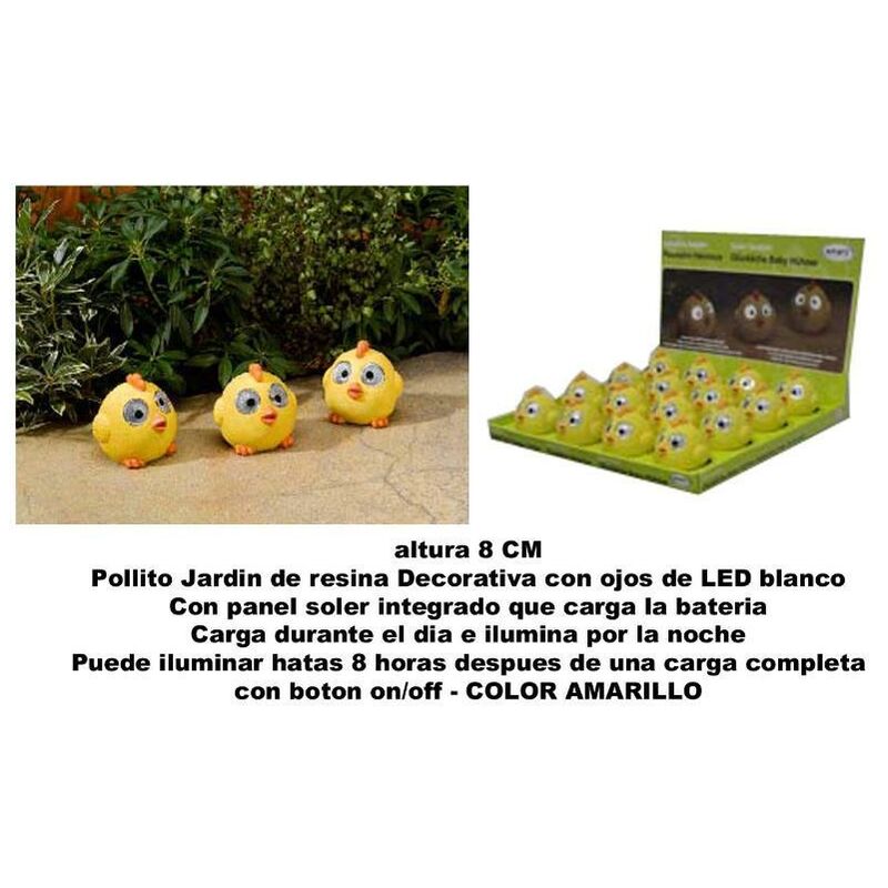 

altuna jardin pollito decorativo resina amarillo 8 cm 6181wpm16 - Mibricotienda