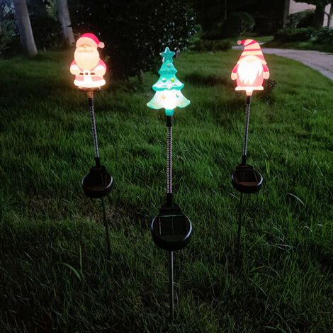 Lámpara solar giratoria para decoración navideña