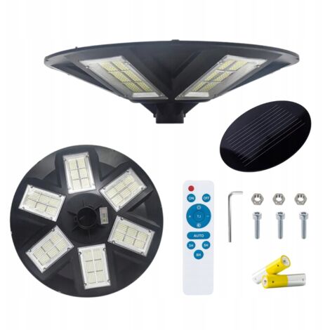 Lámpara solar LED con sensor de movimiento, 6 paneles LED