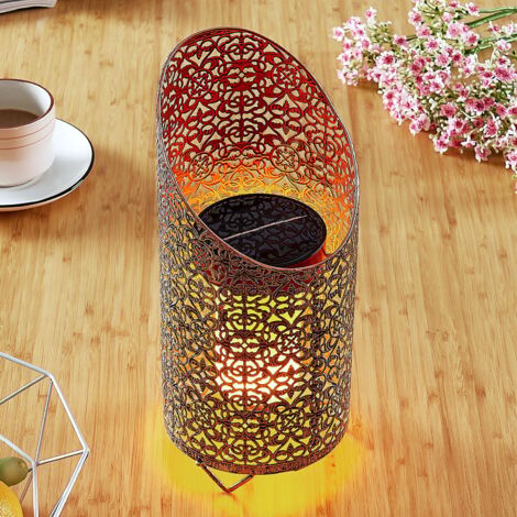 Lámpara solar LED Marija, ámbar parpadeante
