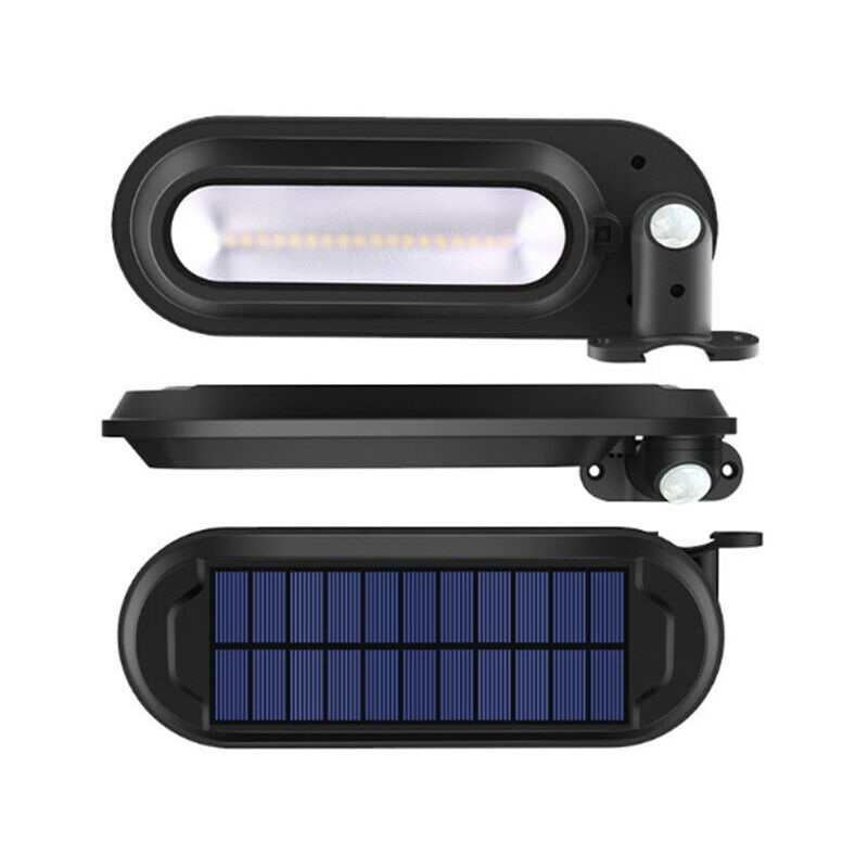 Lámpara solar LED multifunción Sensor de movimiento de 4 modos con interruptor IP65 Luz de calle de jardín solar impermeable al aire libre,