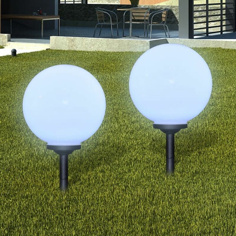 

Lámpara solar LED para el jardin 30cm 2 uds con pica de tierra