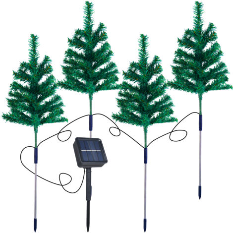 Lámpara solar para árbol de Navidad, iluminación solar de pie para Navidad L