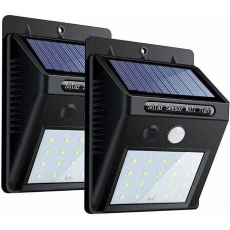 Lámpara solar para exteriores, 50 luces solares led IP65, reflector led impermeable para exteriores con sensor de movimiento, iluminación de pared de