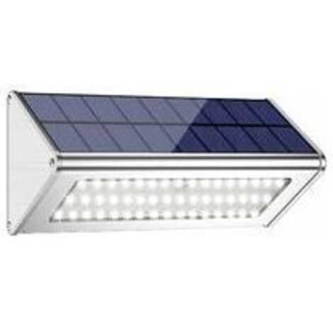Lámpara solar para exteriores de 48 LED - Carcasa de aluminio - Resistente al agua IP65 - Detección de movimiento por radar - Jardín