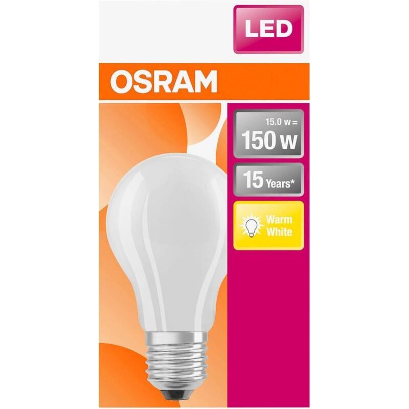 Osram LED Bombilla 16W Blanco 2700K Luz cálida