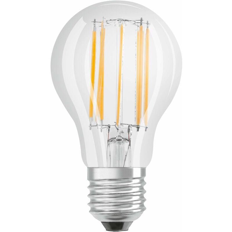 Bombilla led de cristal transparente estándar E27, 11W, blanco frío. Bellalux