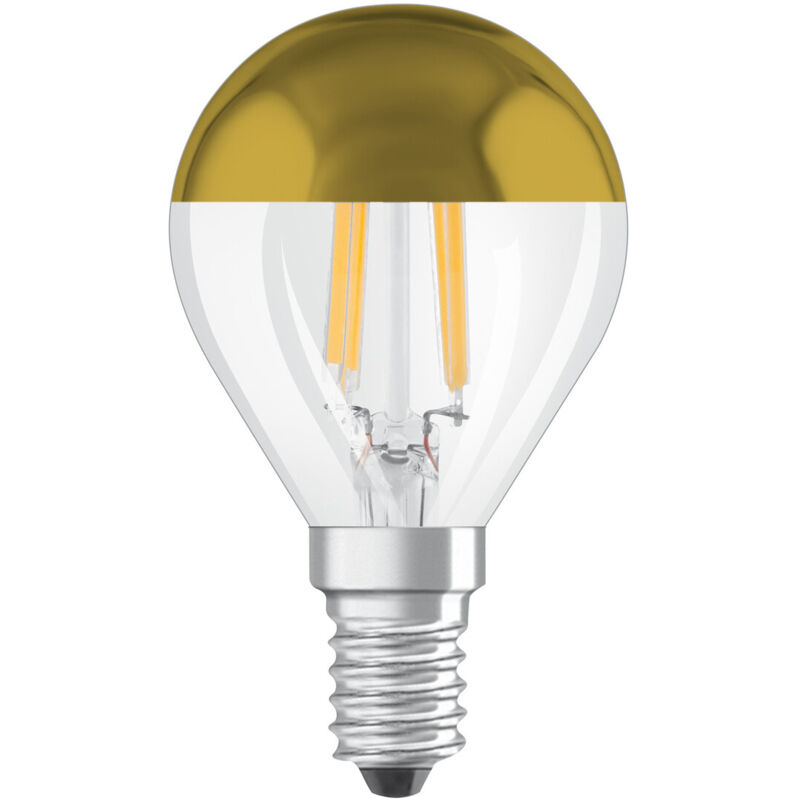 

Lámpara standard reflectora cristal Led cúpula oro E14 4W 2700°K 380Lm (Osram 4058075456549)