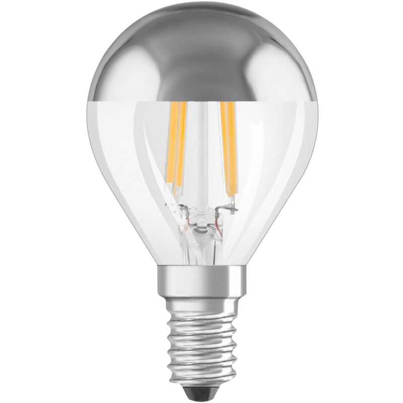 

Lámpara standard reflectora cristal Led cúpula plata E14 4W 2700°K 350Lm (Osram 4058075447134)
