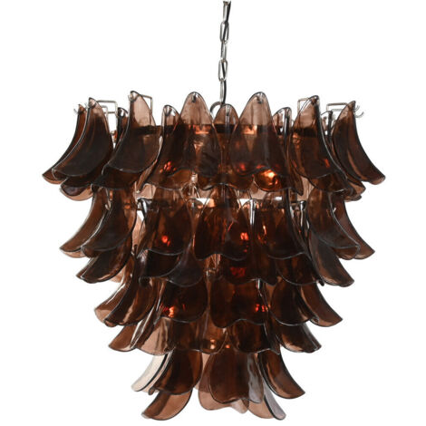 Lampara Techo Acero Cristal 80X80X80 Plateado