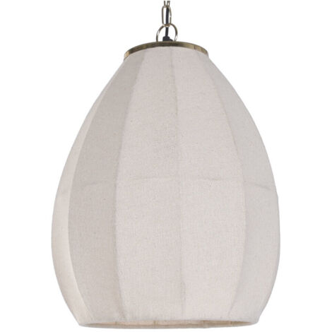 Lampara Techo Algodon Hierro 37X37X50 Natural