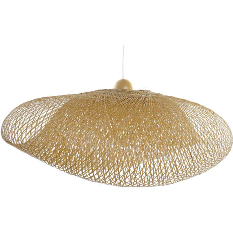 Lampara Techo Bambu 105X60X45 Doble Natural