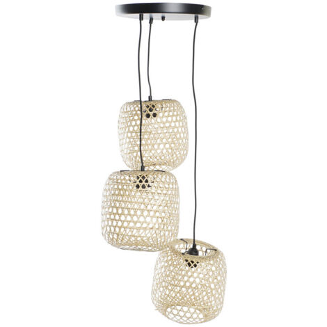 Lampara Techo Bambu 43X43X100 Marron LA196513