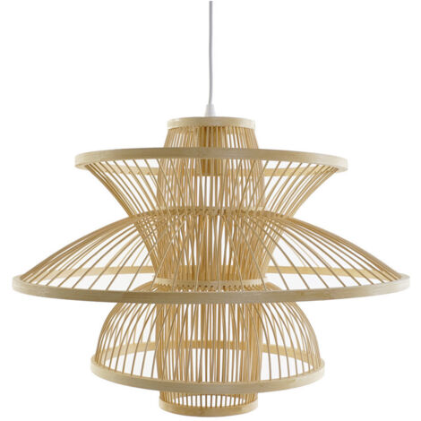 Lampara Techo Bambu 50X50X37 Natural