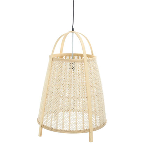 Lampara Techo Bambu Lino 47X47X64 Natural Crema LA189096
