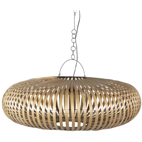 Lampara Techo Bambu Natural 120X120X40 Cm