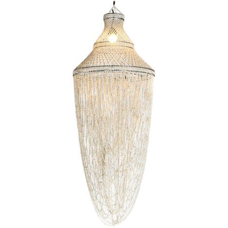 Lampara Techo Conchas 52X52X140 Hecho A Mano