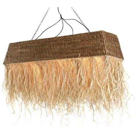 Lampara Techo Fibras Naturales 138X26X33