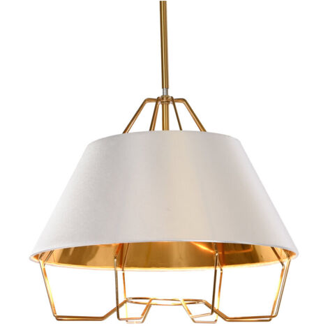 Lampara Techo Metal 38X38X32 Dorado LA206022