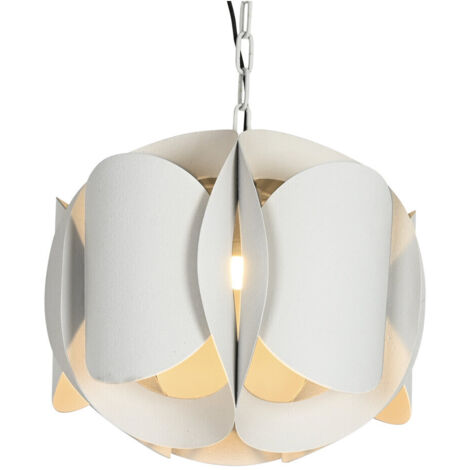 Lampara Techo Metal 42X42X36 Rugoso Blanco