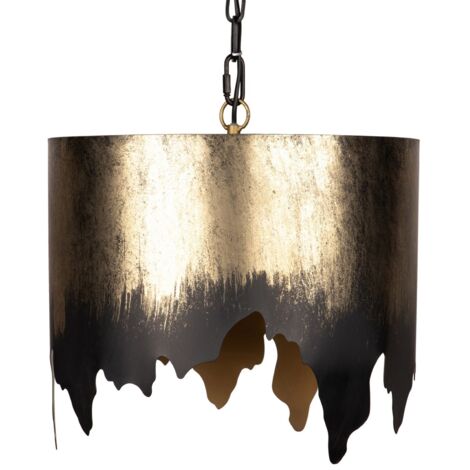 Lampara Techo Metal Dorada 41X41X42