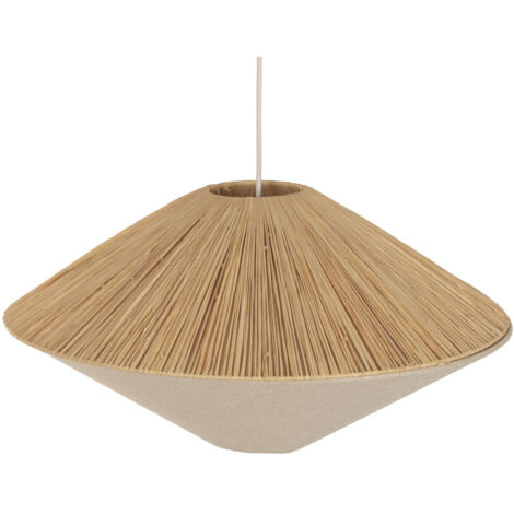 Lampara Techo Rafia Poliester 58X58X115 Natural