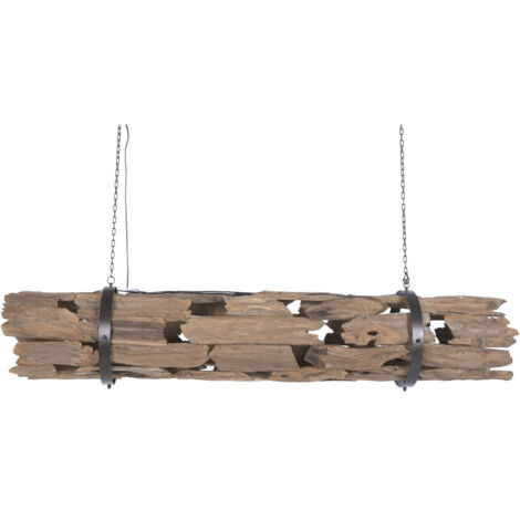 Lampara Techo Raiz De Teca Reciclada 180X33X33