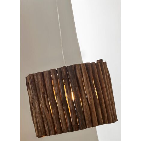 Lampara Techo Xiloh Rda. Ramas Teca 50Dx35 Cms. 50Dx35 Cms