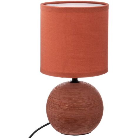 Lámpara 'Timeo' terracota estriada - cerámica A. 25 cm - Atmosphera créateur d'intérieur