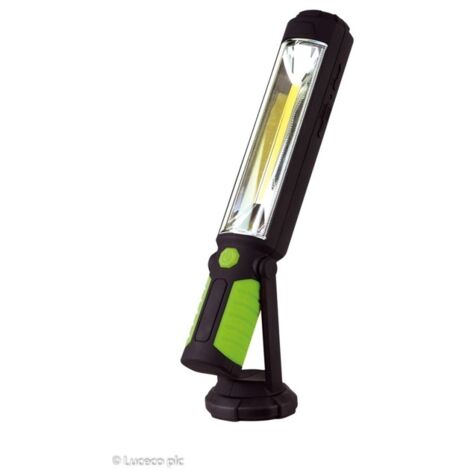 LUCECO Lampara trabajo led 5w 450lm 6500k rec. usb pl neg/ver lucec