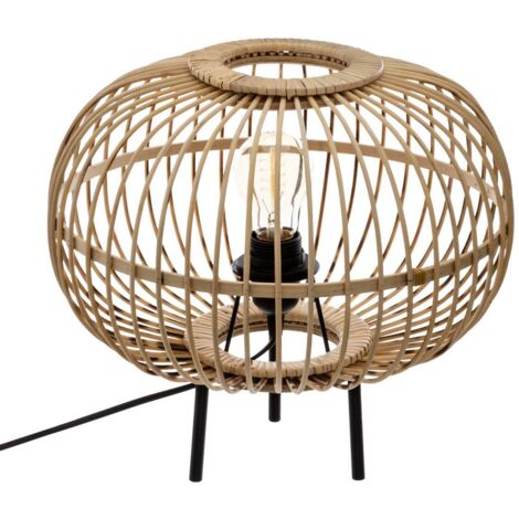 Lámpara trípode 'Eads' - bambú A. 31 cm - Atmosphera créateur d'intérieur