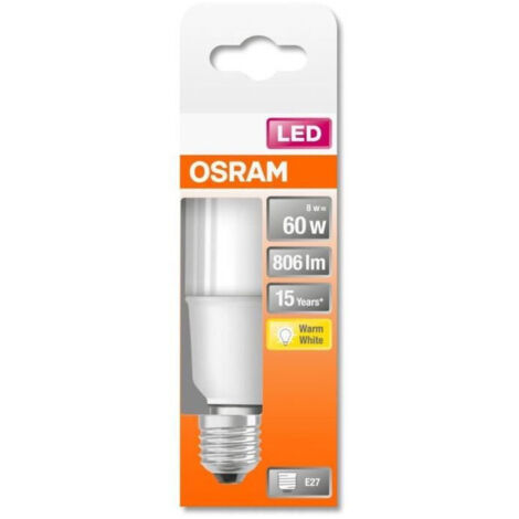 Lámpara tubular Led Star Stick E27 8W 2700°K 806Lm (Osram 4058075428447)