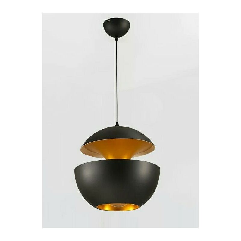 

Lámpara URSULA, colgante, metal, negro-dorado